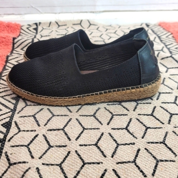 COLE HAAN BLACK ESPADRILLE SLIP ONS, SZ 8.5 - Picture 1 of 12